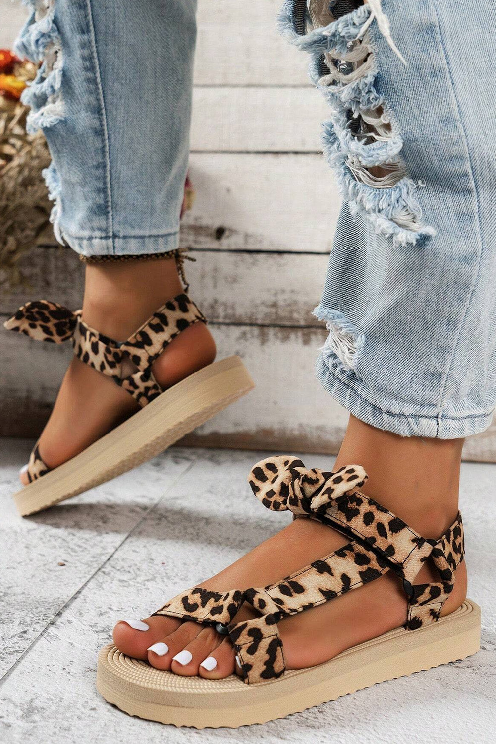 Wild Chic Bow Slide Sandals