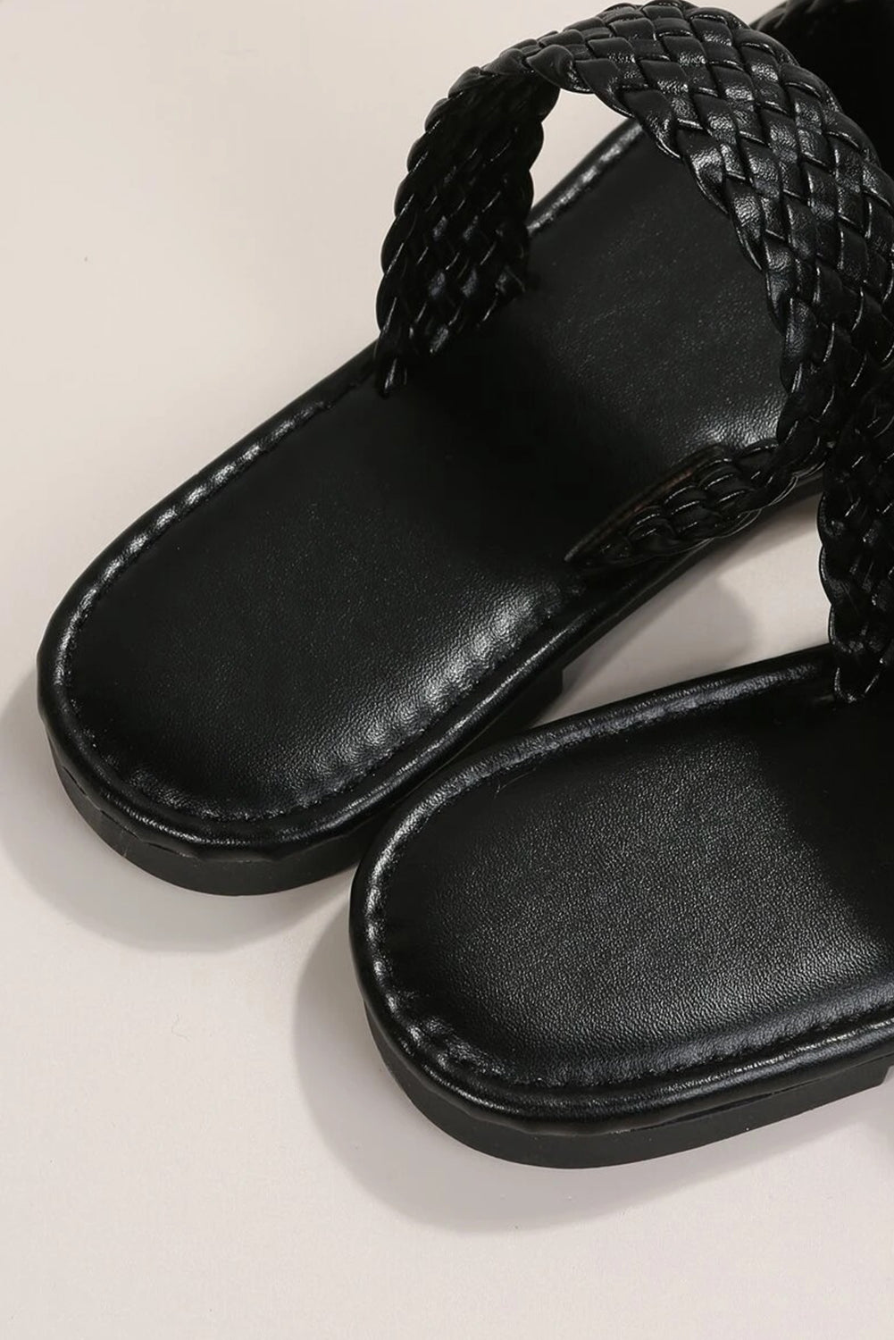 The Noir Braided Luxe Slides
