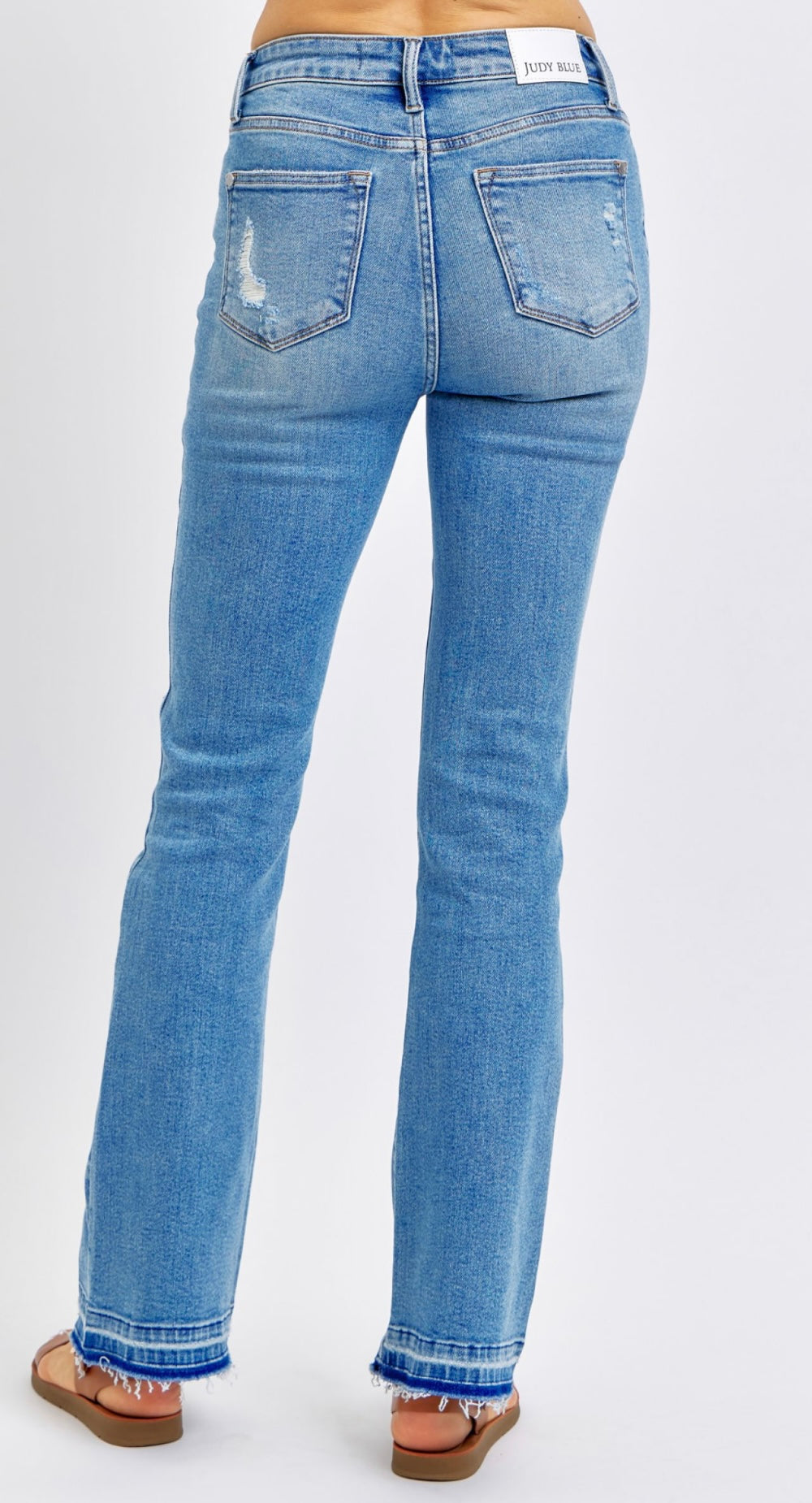 Judy Blue Mid Rise Destroy & Released Hem Bootcut