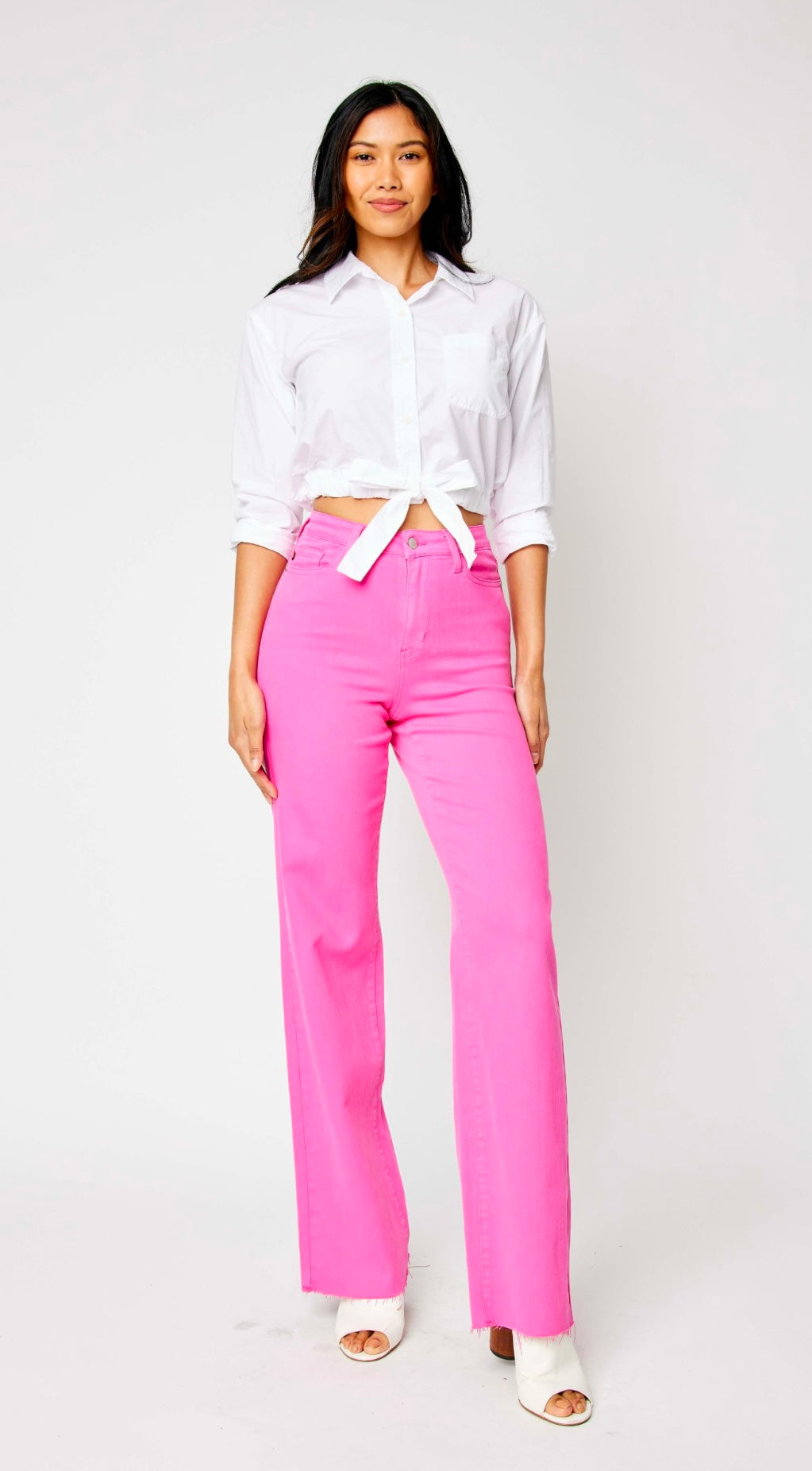 Judy Blue High Waist 90's Straight Pink Jeans
