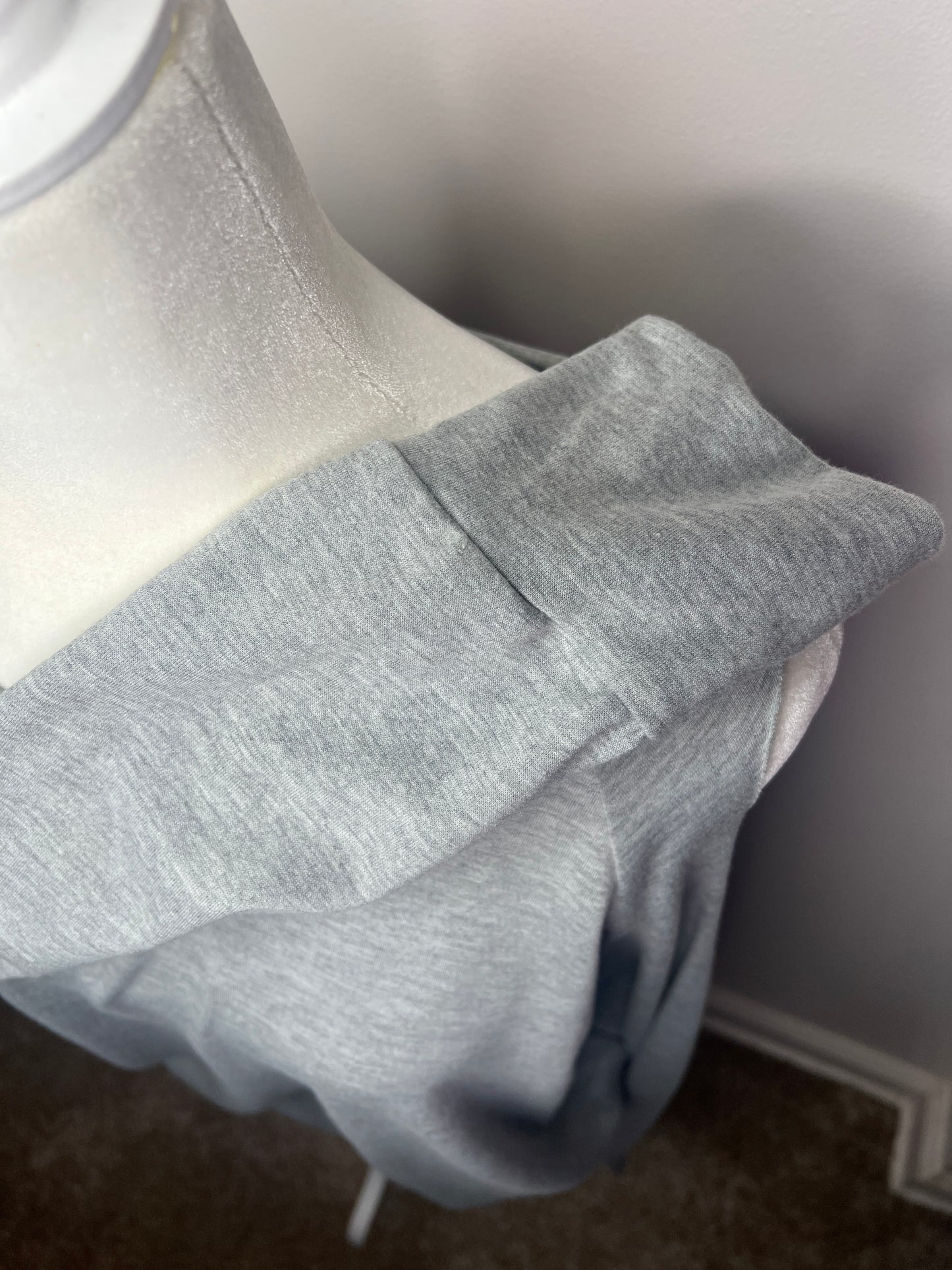 Grey Long Sleeve Cold Shoulder Sweatshirt