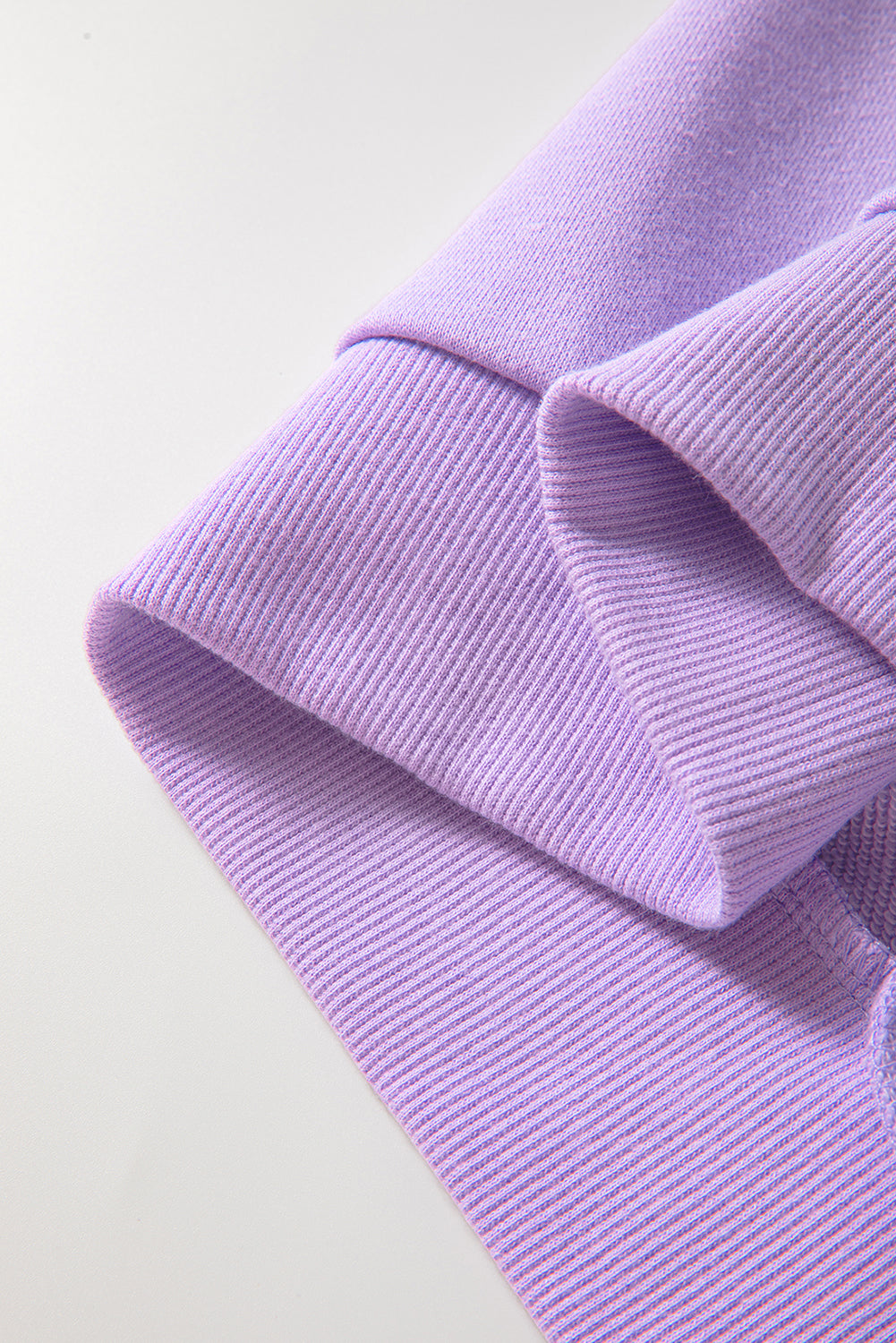 Purple Sequin Long Sleeve Pullover Sweatshirt