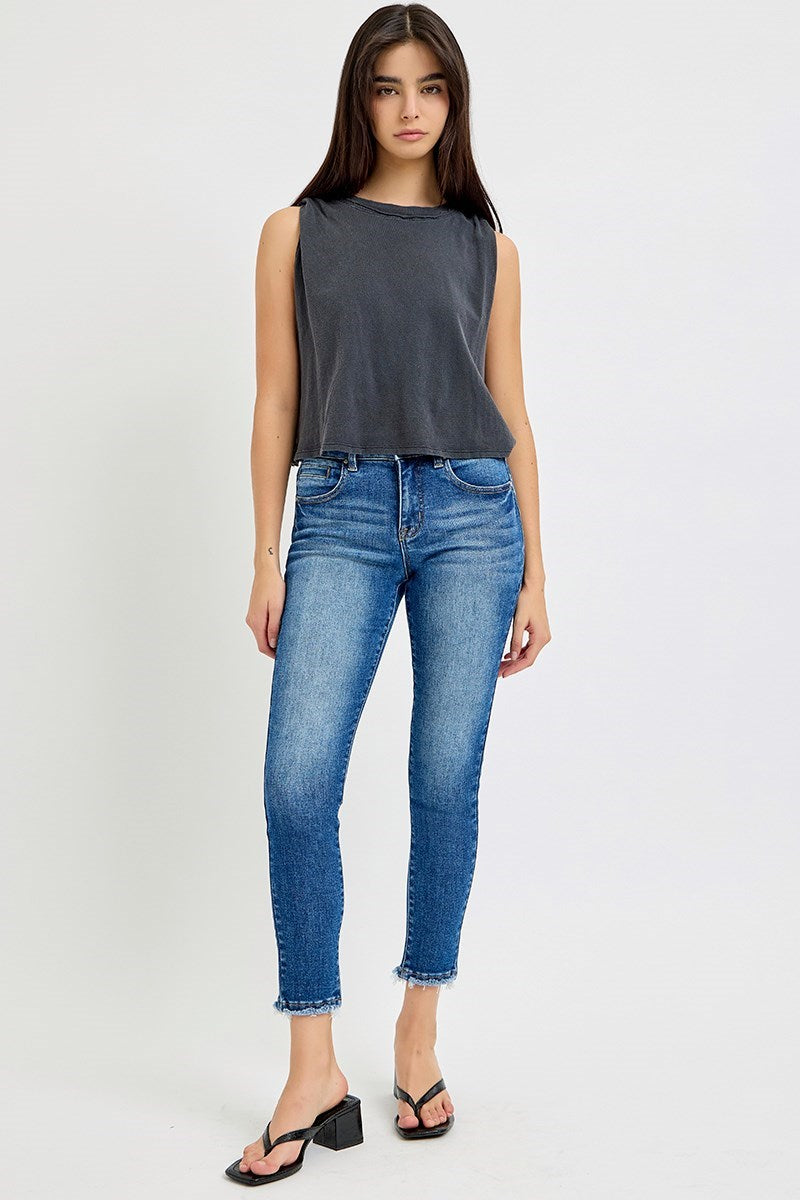 Risen Tummy Control Mid Rise Skinny Jeans