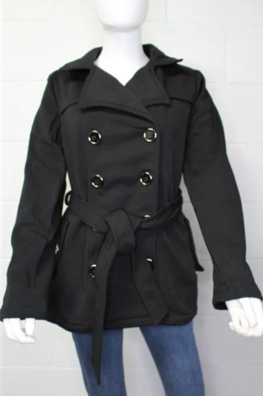 Women's Double Breasted Pea Coat Jacket
