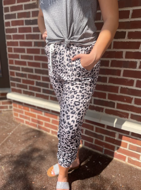Leopard Straight Leg Lounge Pants