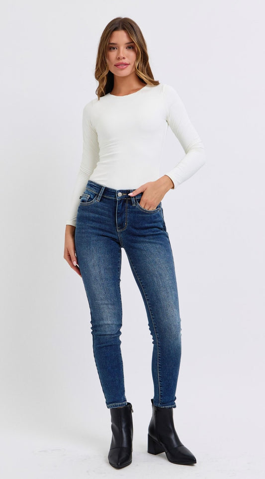Judy Blue Mid Rise Thermal Skinny