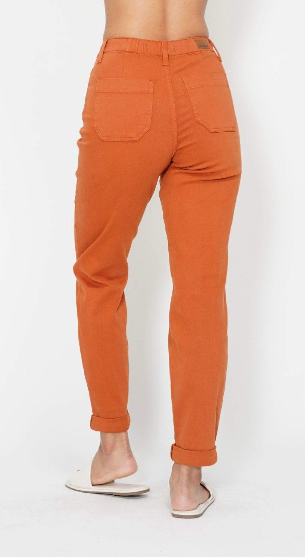 Judy Blue High Waist Jogger in Auburn Orange