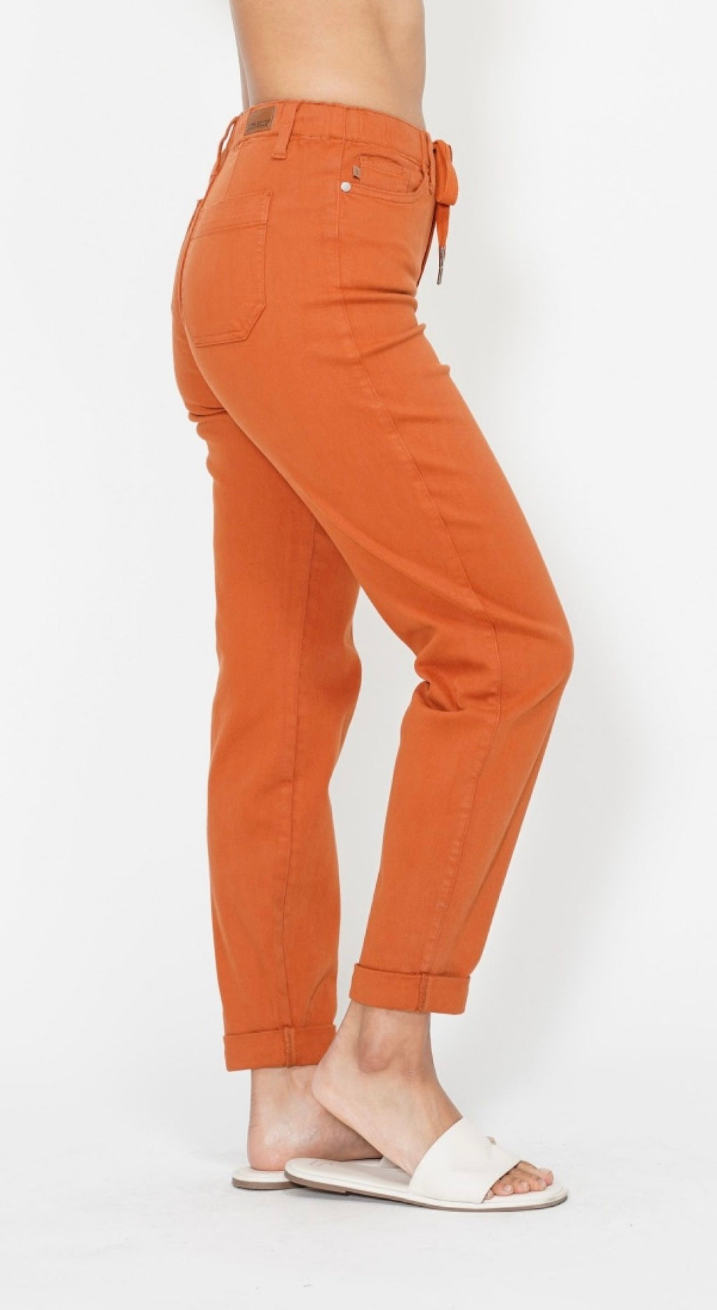 Judy Blue High Waist Jogger in Auburn Orange