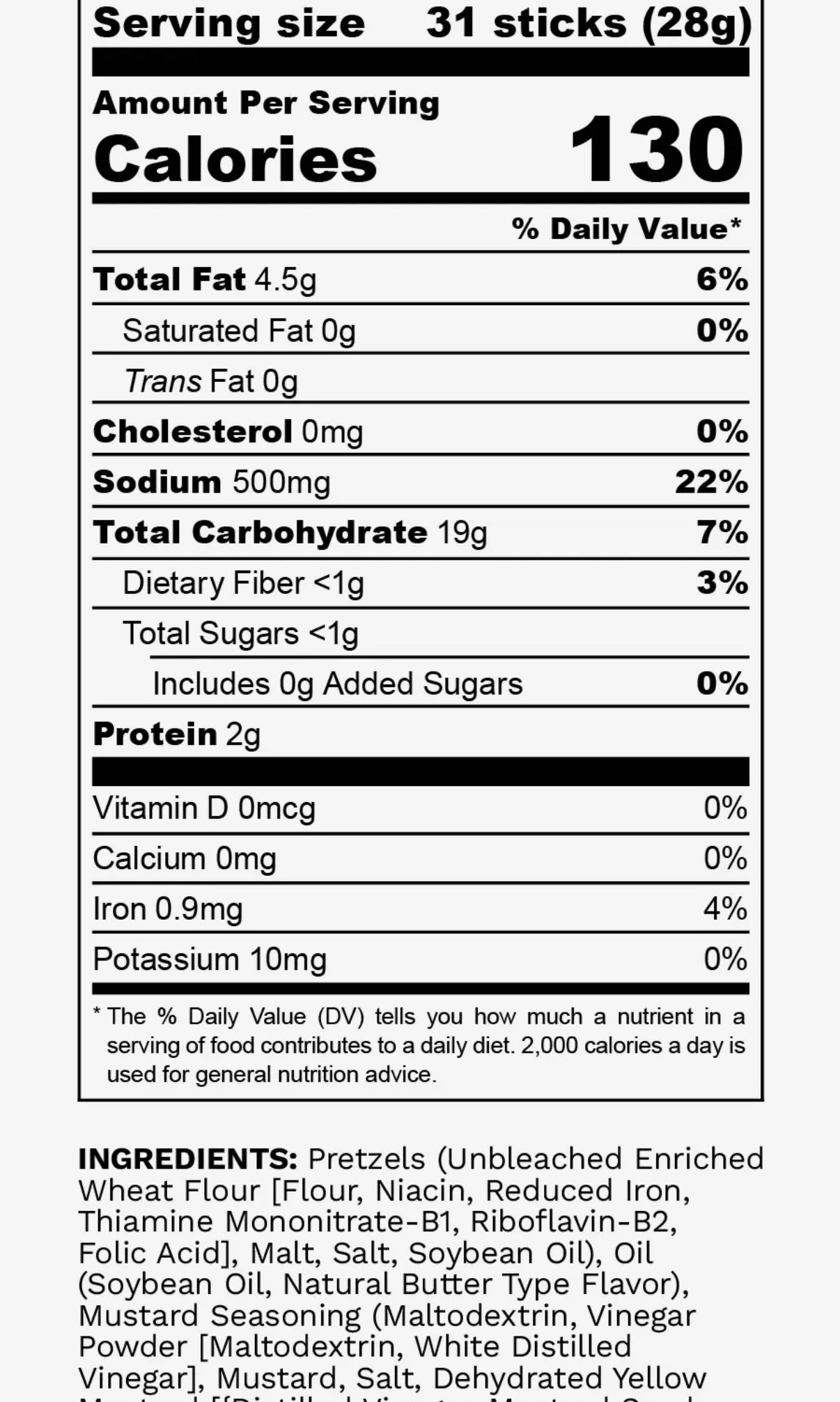 Pop Daddy – Yellow Mustard Seasoned Pretzels 3.0oz