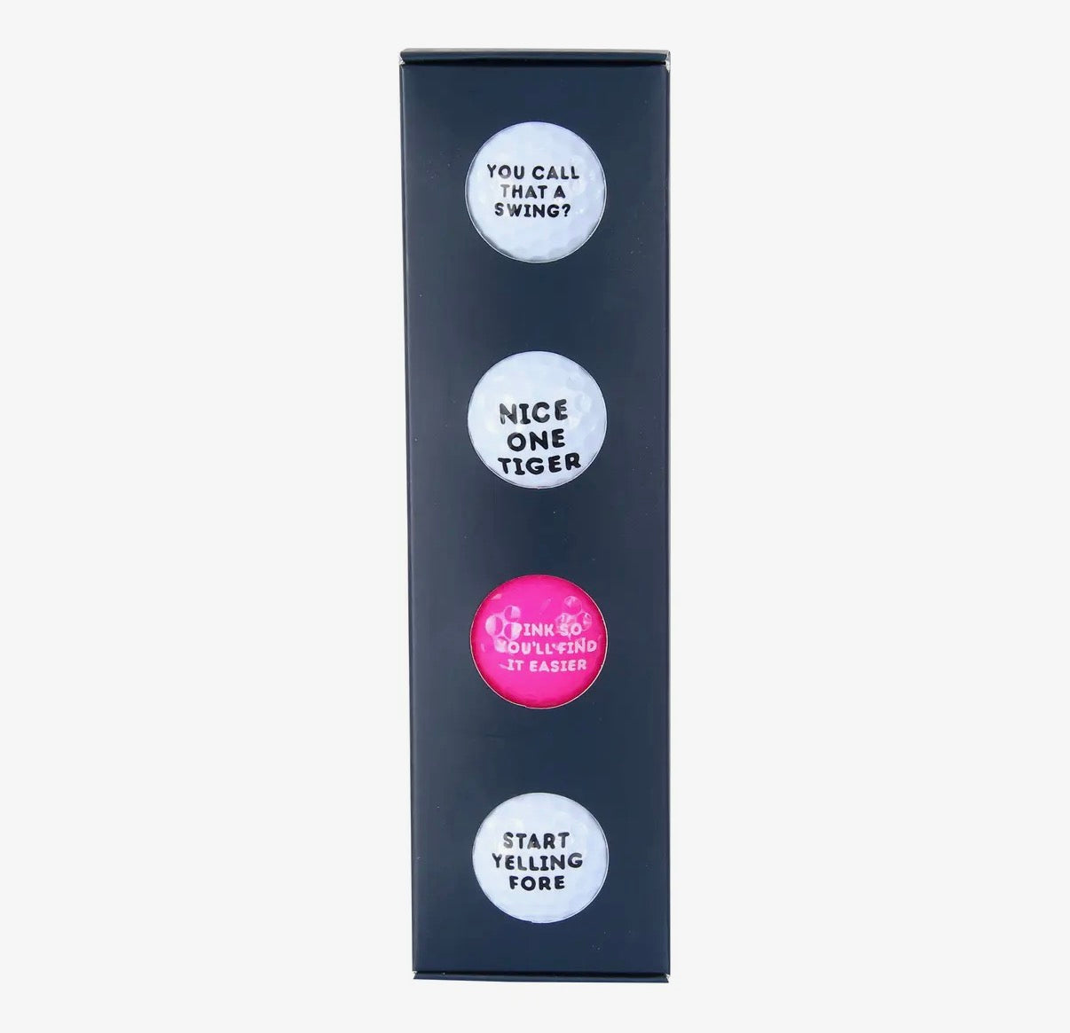 Box with humorous text on a white background