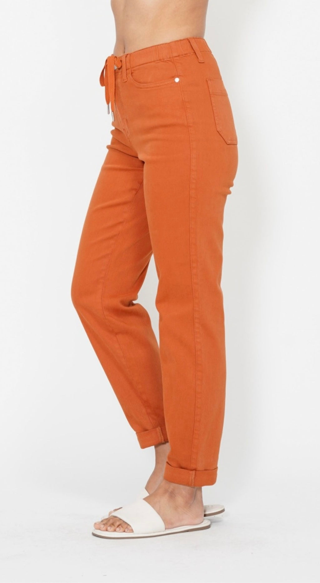 Judy Blue High Waist Jogger in Auburn Orange