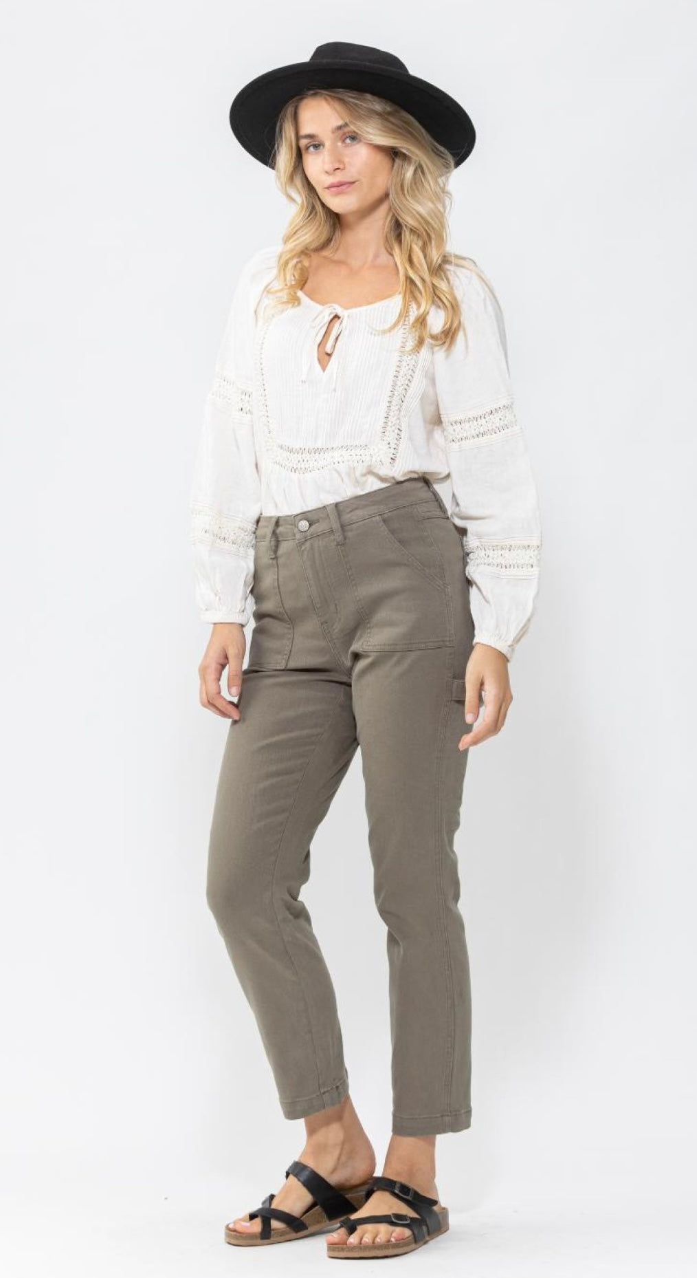 Judy Blue High Waist Slim Fit in Olive Green