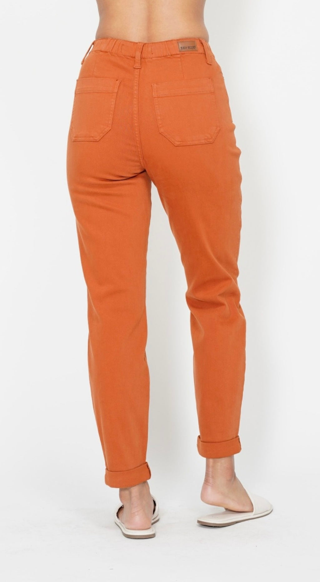 Judy Blue High Waist Jogger in Auburn Orange