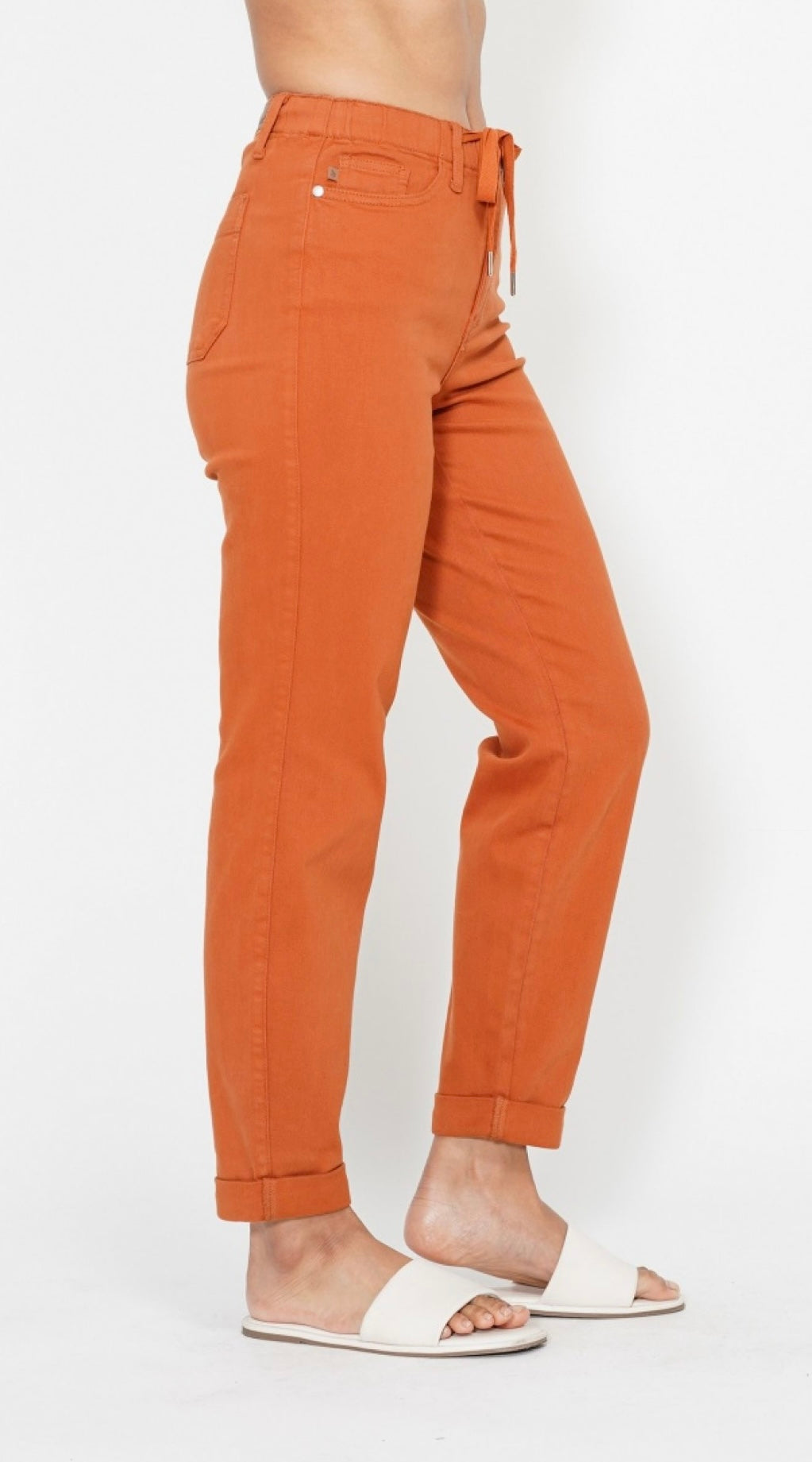 Judy Blue High Waist Jogger in Auburn Orange