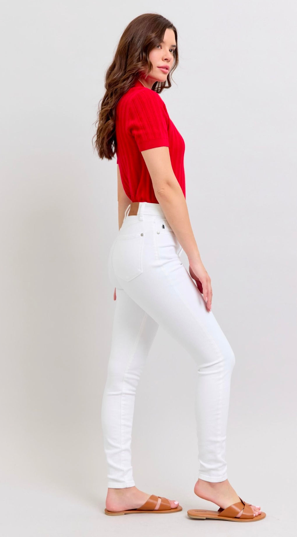 Judy Blue High Waist Skinny White Jeans