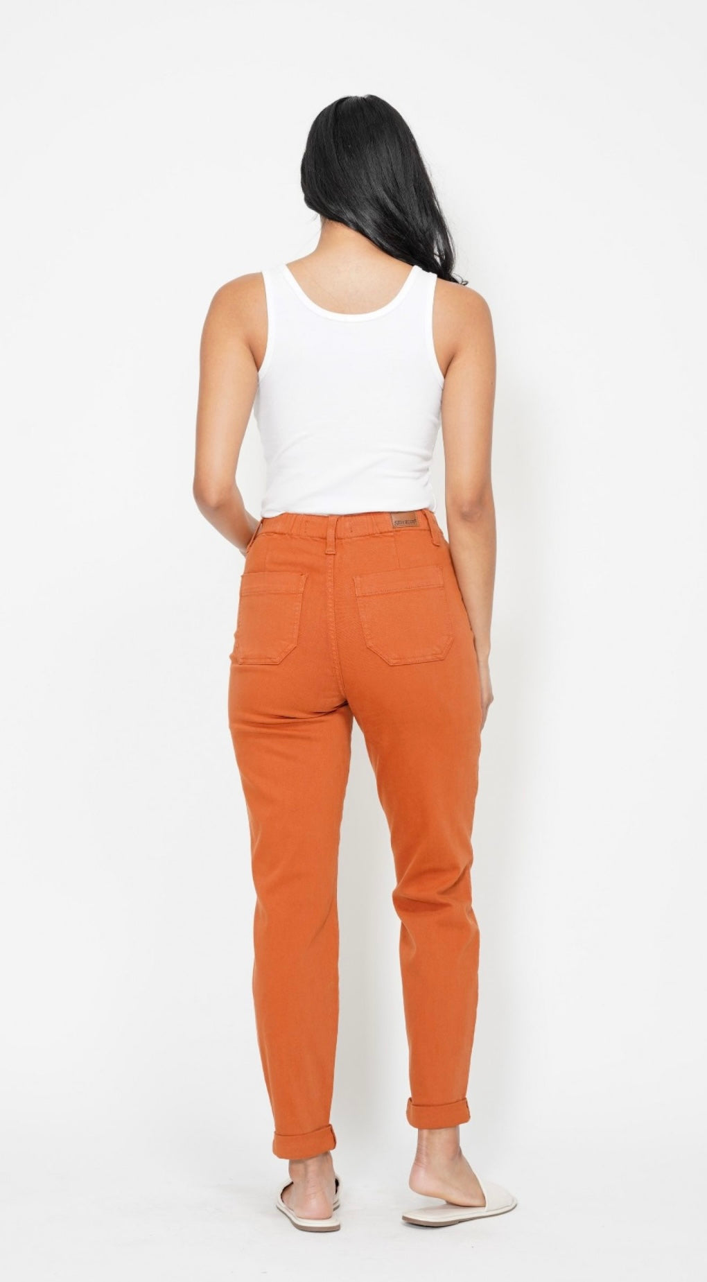 Judy Blue High Waist Jogger in Auburn Orange