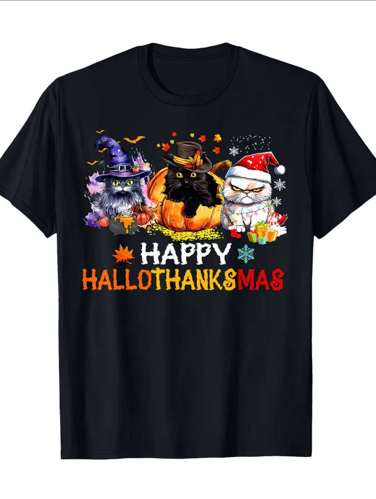 Happy HalloThanksMas Graphic Tee