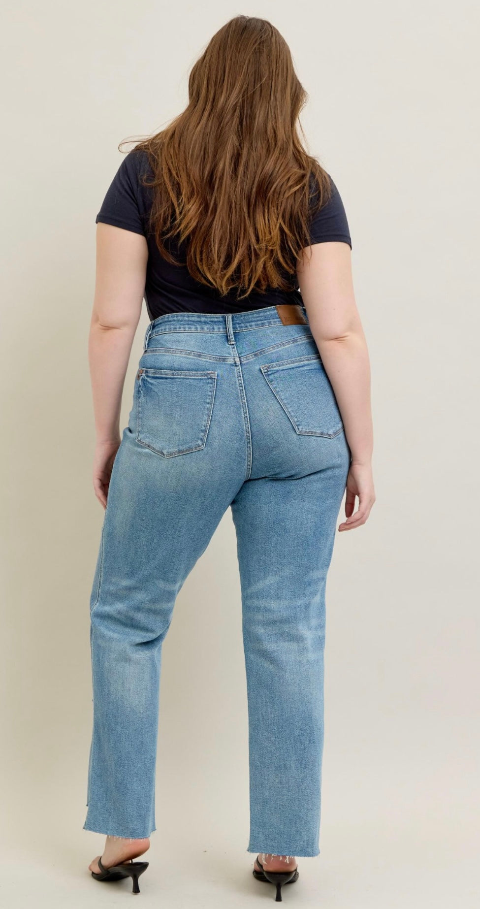 Judy Blue High Waist Rigid Magic Star Shaped Destroy 90's Straight