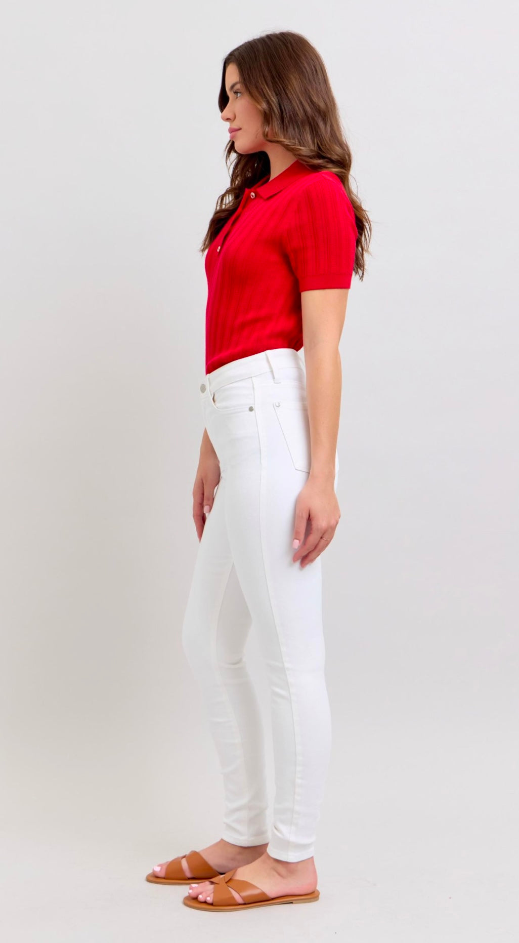 Judy Blue High Waist Skinny White Jeans