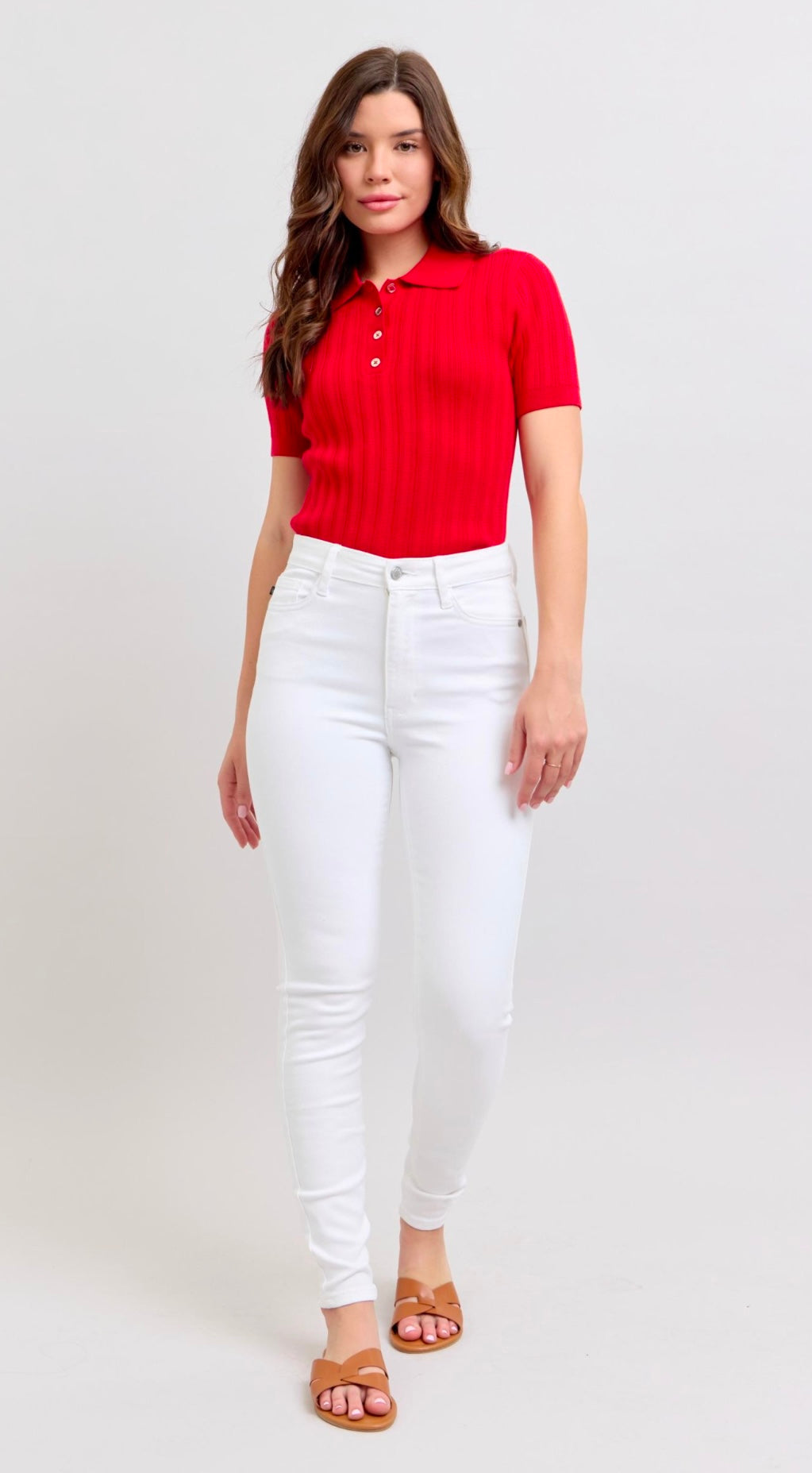 Judy Blue High Waist Skinny White Jeans