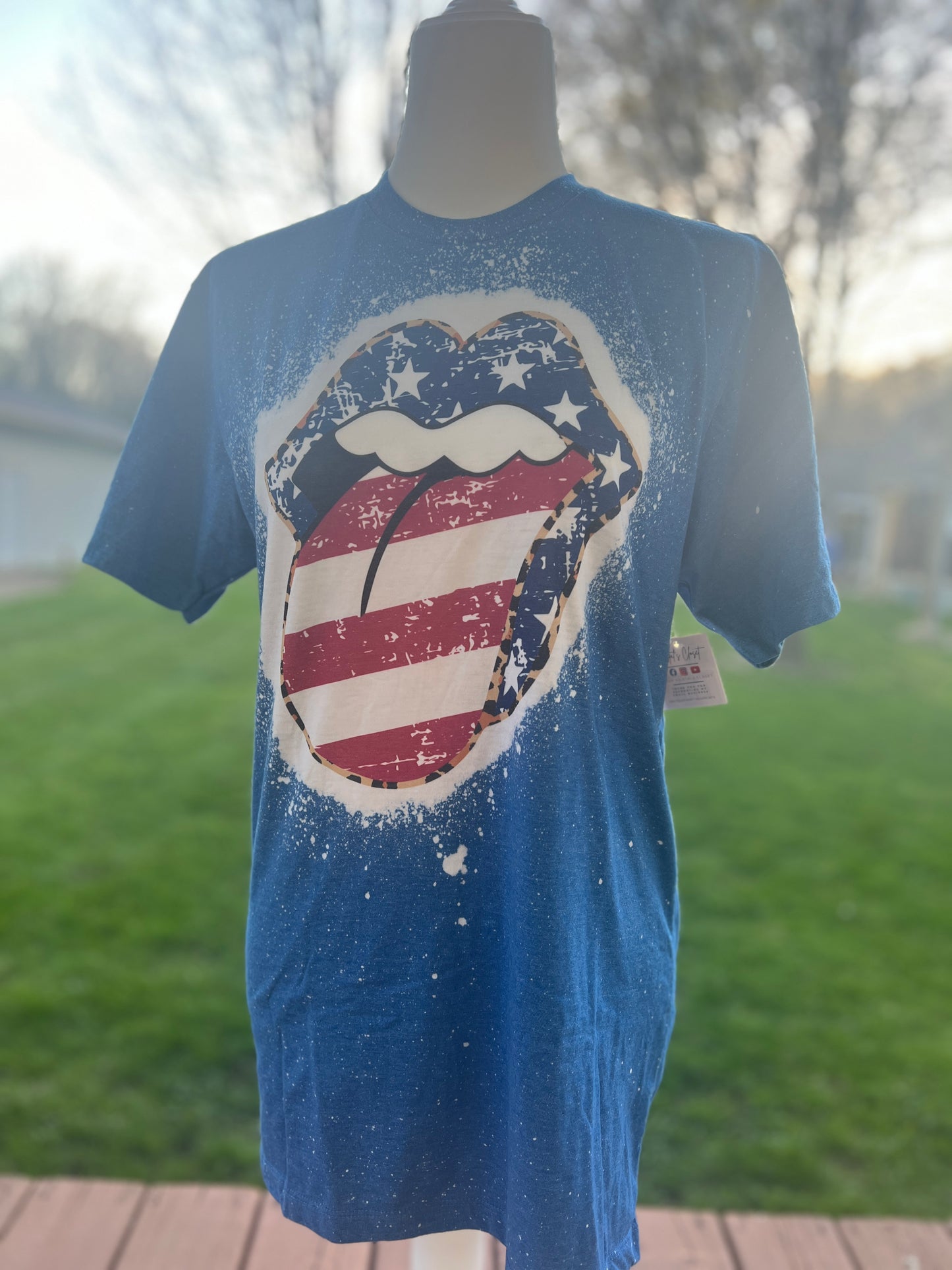 American Tongue Bleached Tee