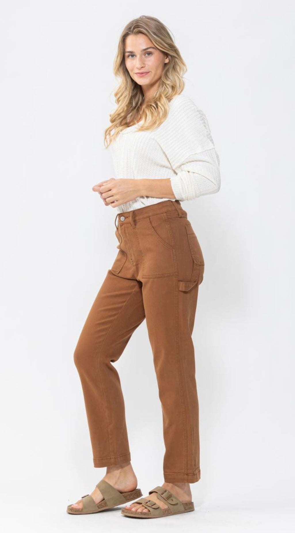 Judy Blue High Waist Slim Fit in Brown