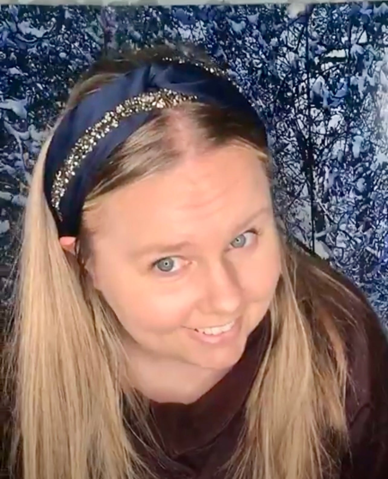 Navy Blue Sparkle headband