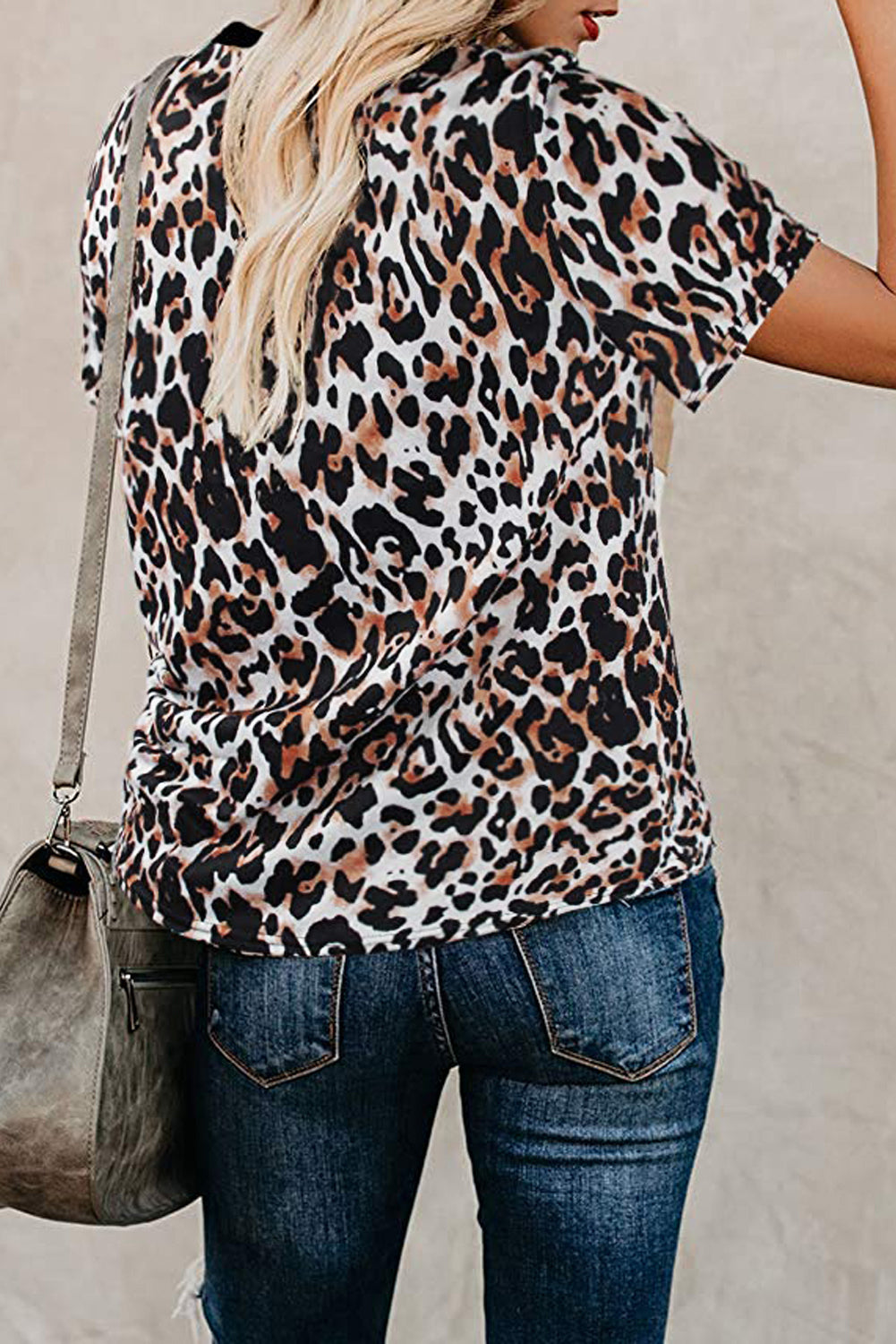 Short Sleeve Leopard Print Shirt