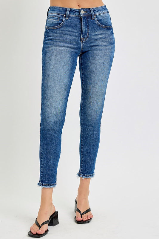 Risen Tummy Control Mid Rise Skinny Jeans