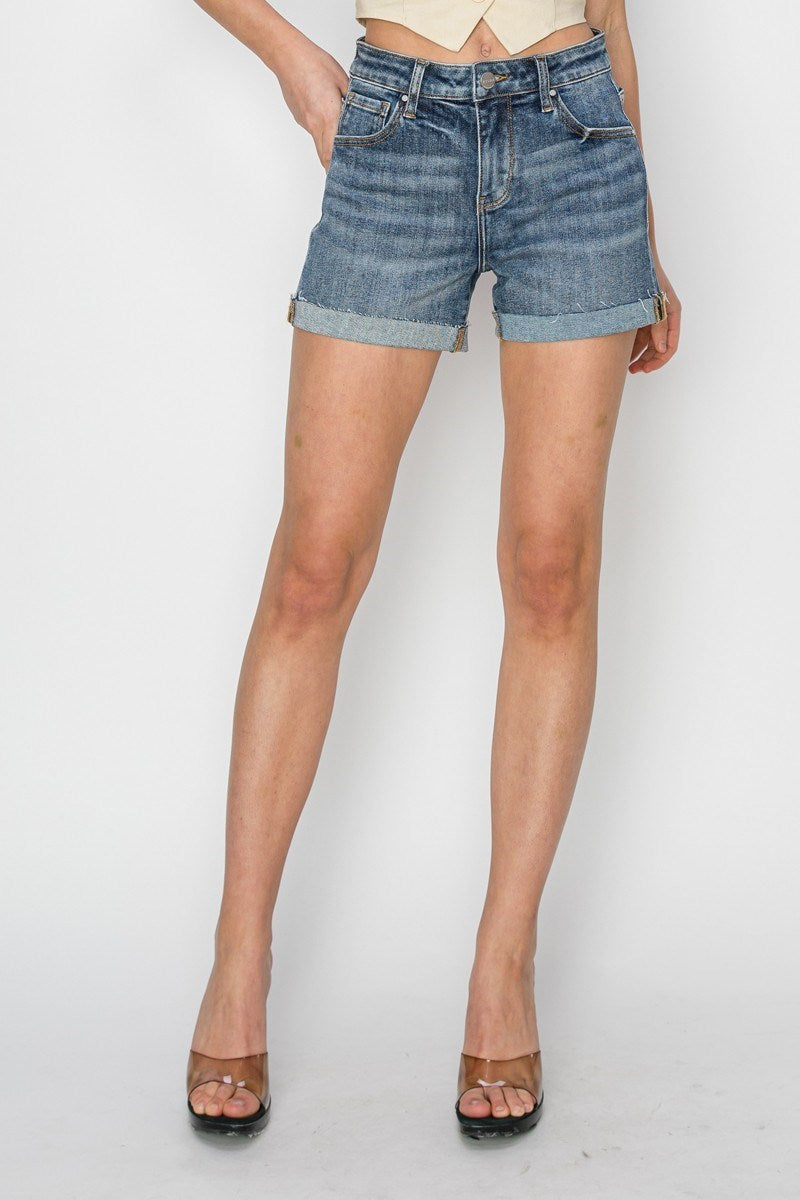 Risen High Rise Cuffed Shorts