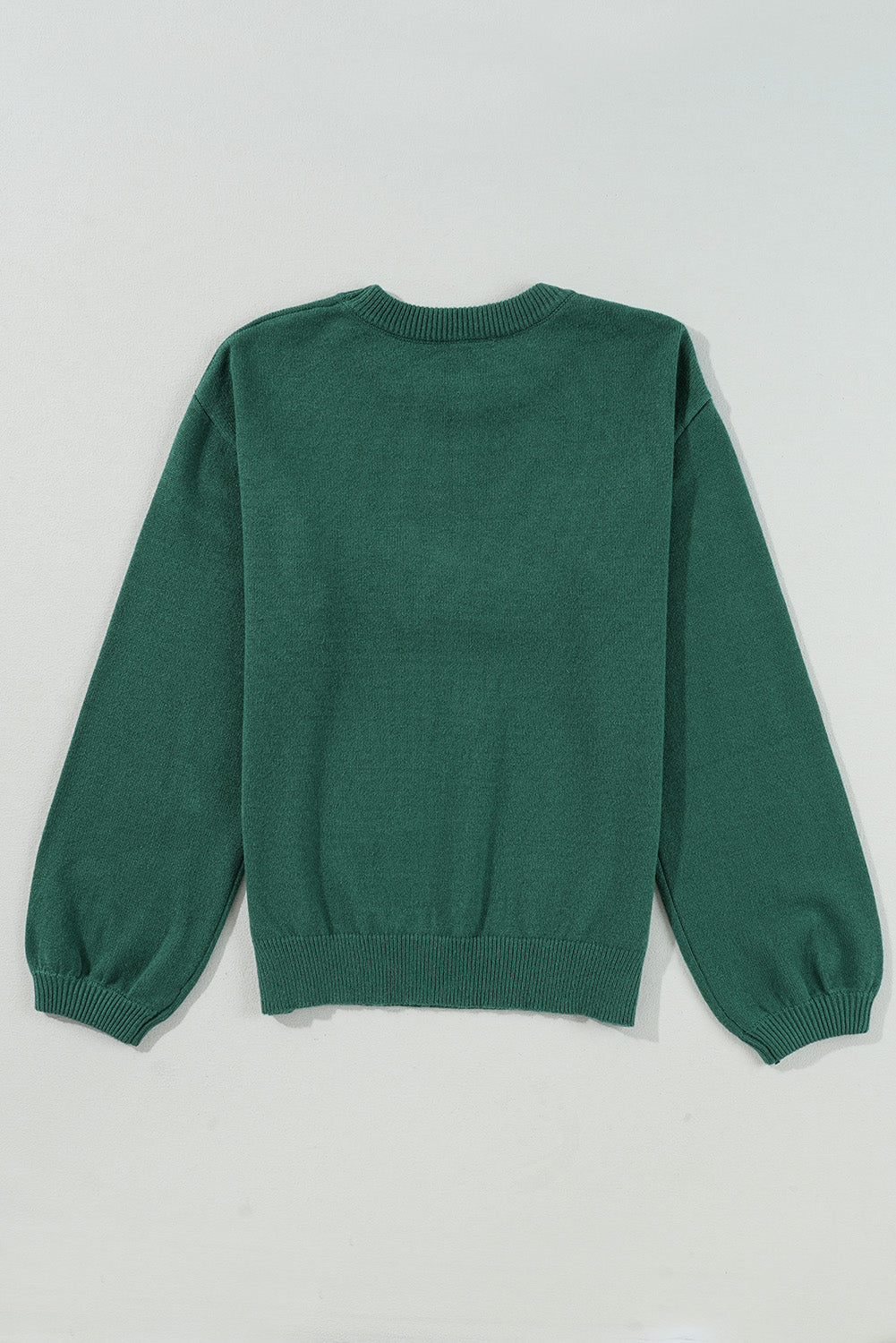 Green Pearl Beaded Merry Sweater