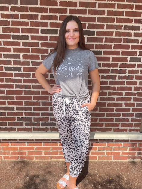 Leopard Straight Leg Lounge Pants