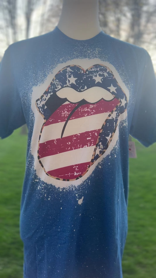 American Tongue Bleached Tee